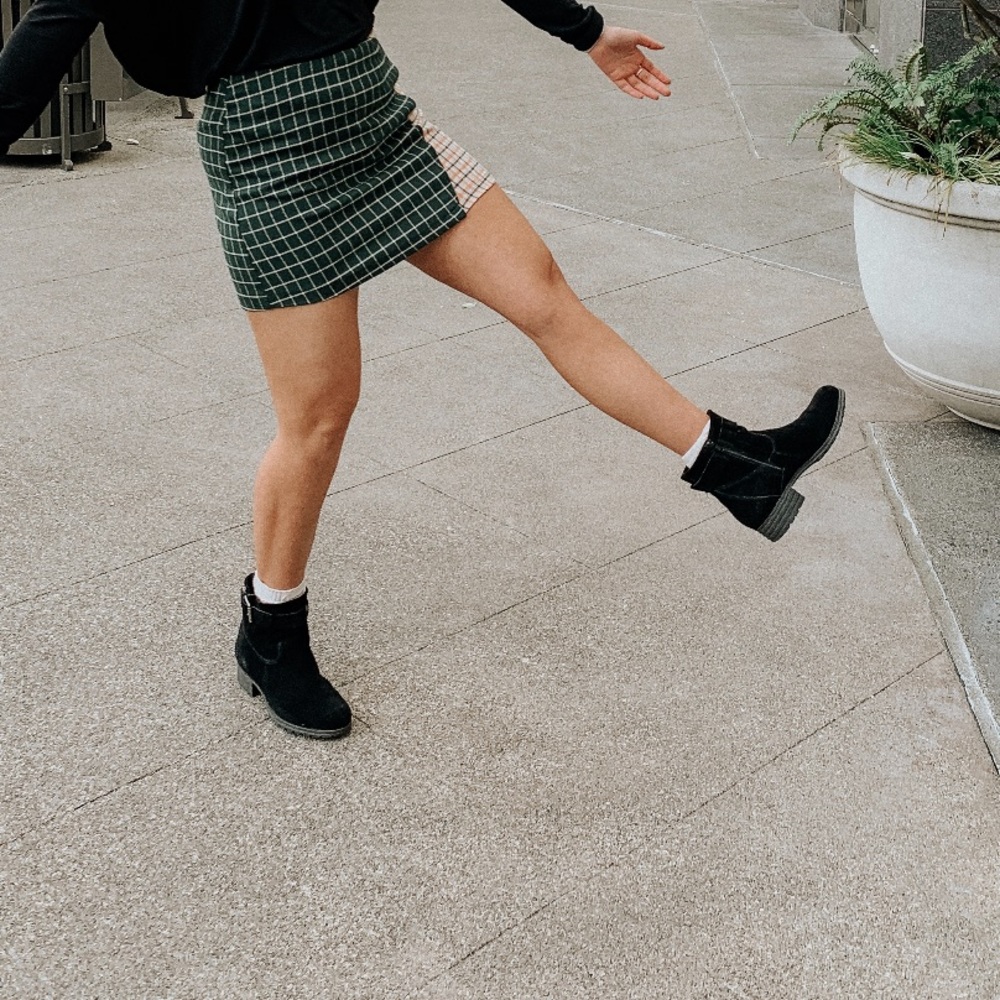 Urban outfitters green plaid skirt